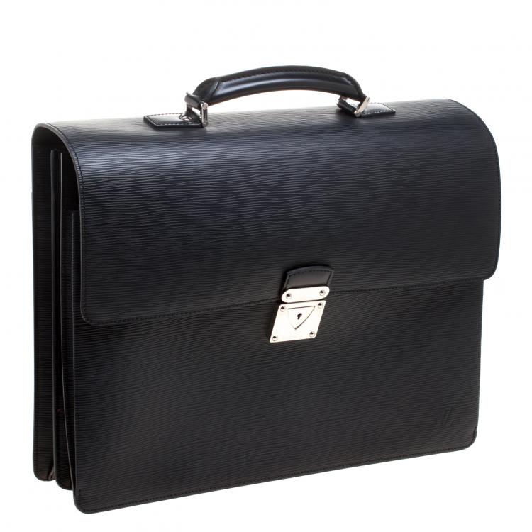 Pre Owned Louis Vuitton Black Epi Leather Robusto 2 Compartment Briefcase 