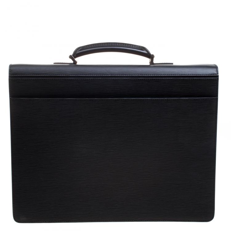 Pre Owned Louis Vuitton Black Epi Leather Robusto 2 Compartment Briefcase 