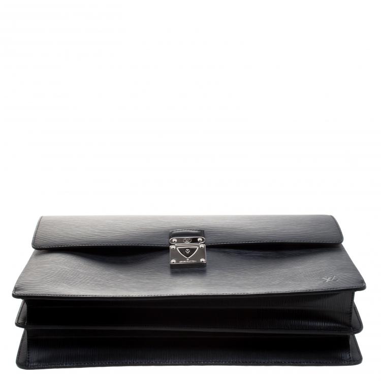 Pre Owned Louis Vuitton Black Epi Leather Robusto 2 Compartment Briefcase 