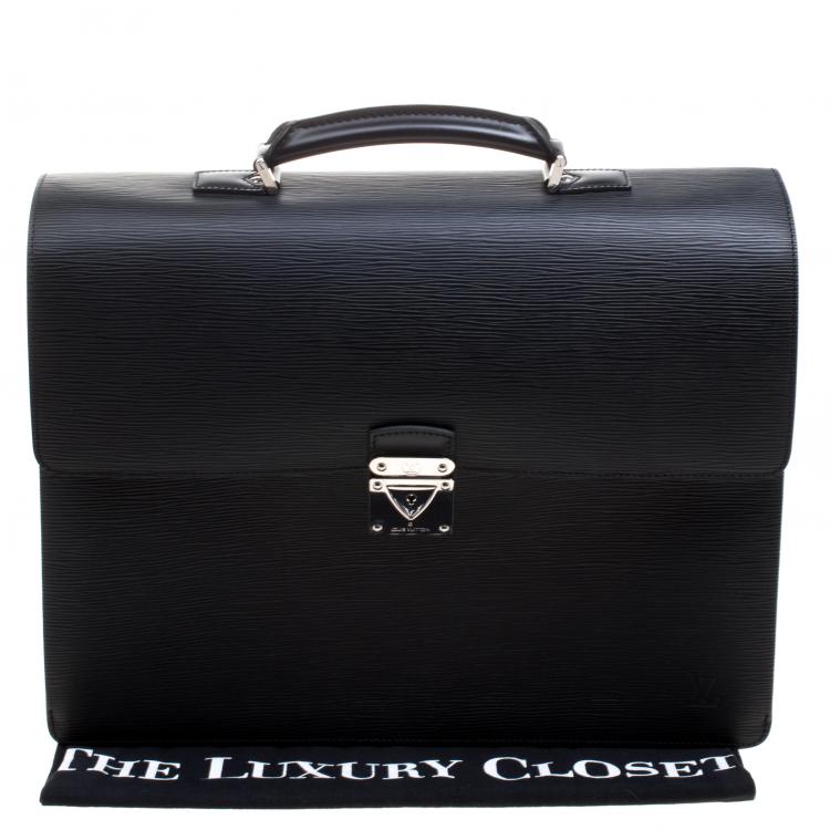 Pre Owned Louis Vuitton Black Epi Leather Robusto 2 Compartment Briefcase 