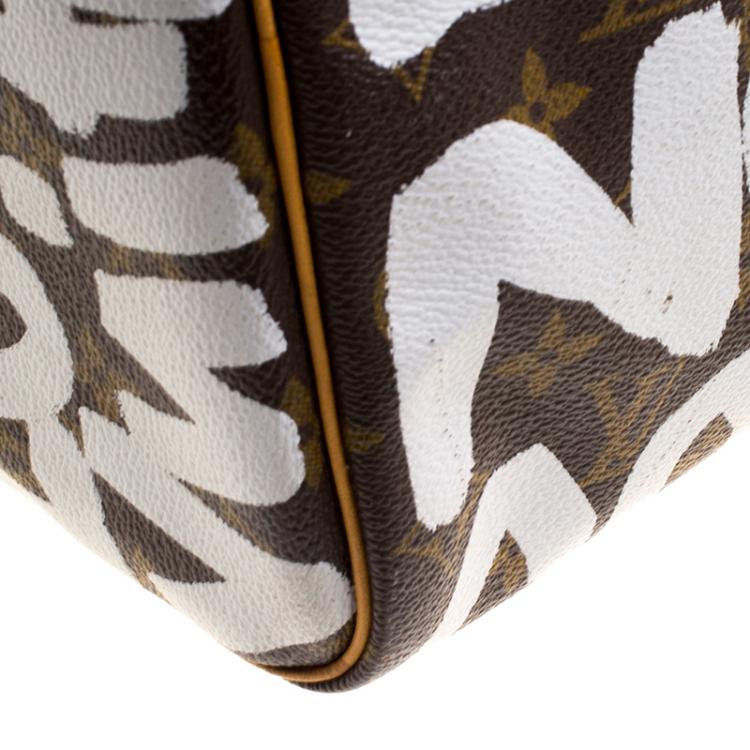 Pre Owned Louis Vuitton Monogram Canvas Limited Edition Graffiti Keepall 50