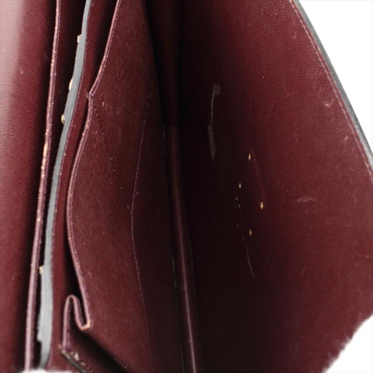 Pre Owned Louis Vuitton Burgundy Taiga Leather Robusto 2 Compartments Briefcase