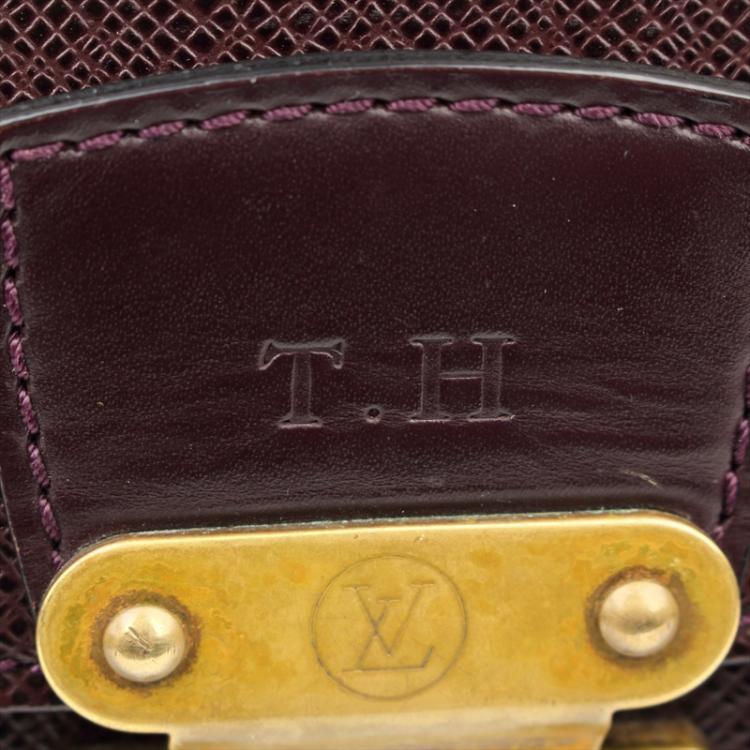 Pre Owned Louis Vuitton Burgundy Taiga Leather Robusto 2 Compartments Briefcase