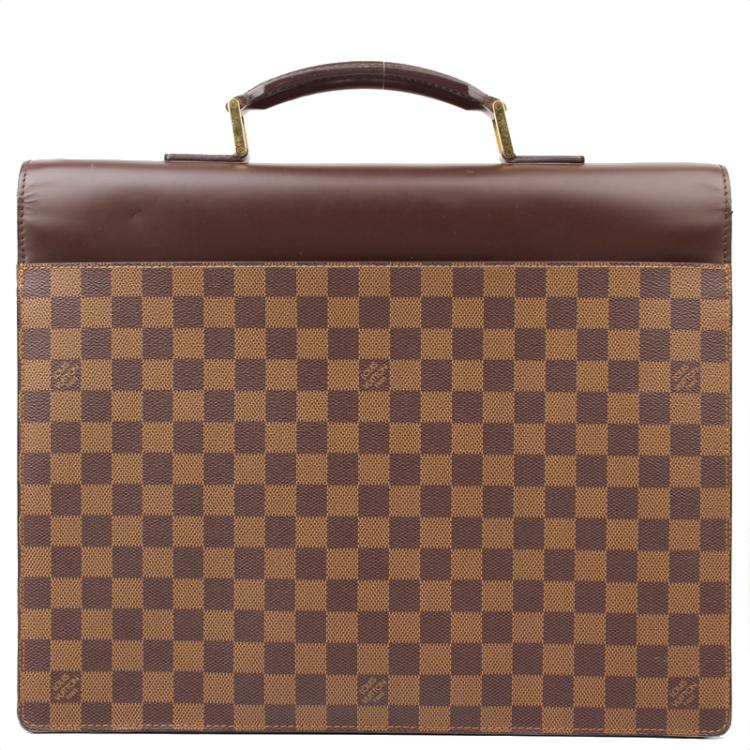 Pre Owned Louis Vuitton Damier Ebene Canvas Altona Briefcase GM
