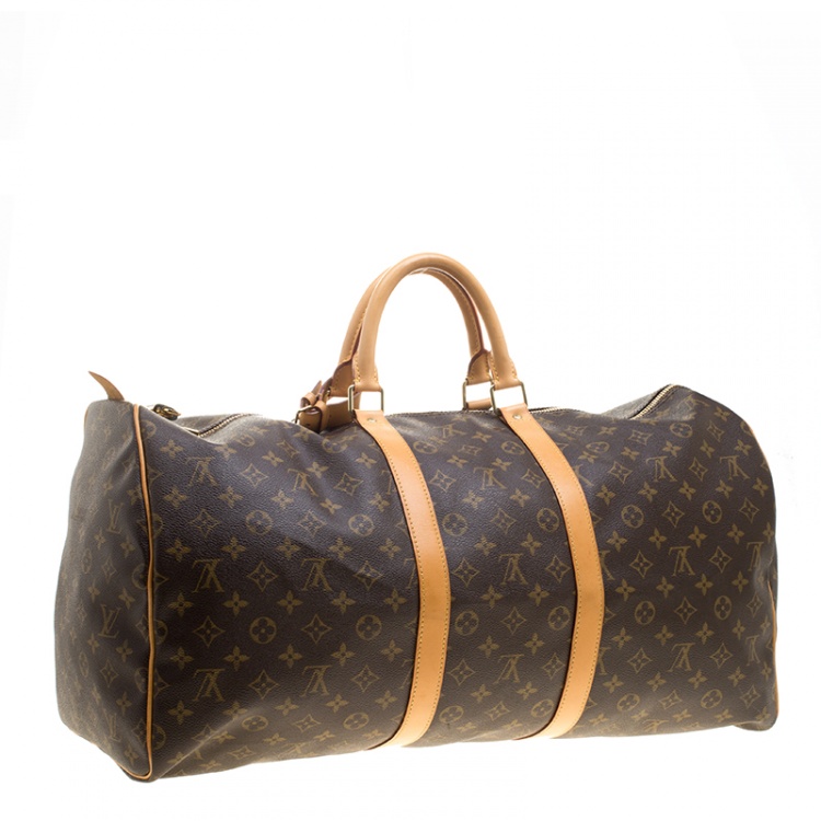 Pre Owned Louis Vuitton Monogram Canvas Keepall 55 Bag
