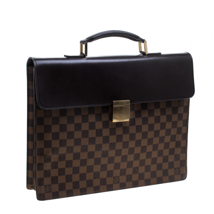 Pre Owned Louis Vuitton Damier Ebene Canvas Altona Briefcase GM