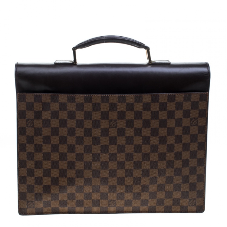 Pre Owned Louis Vuitton Damier Ebene Canvas Altona Briefcase GM