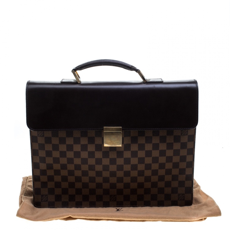 Pre Owned Louis Vuitton Damier Ebene Canvas Altona Briefcase GM