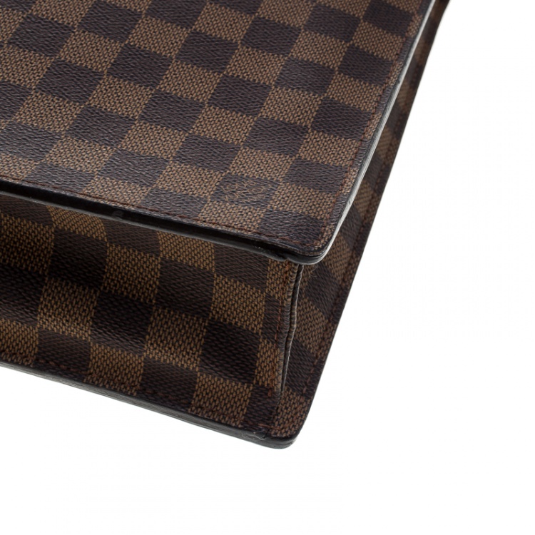 Pre Owned Louis Vuitton Damier Ebene Canvas Altona Briefcase GM