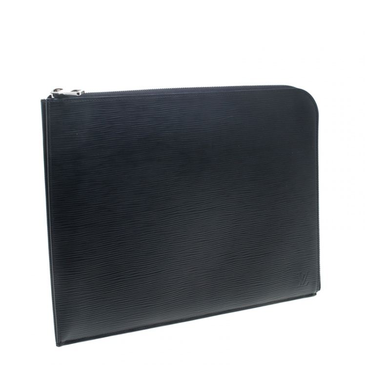 Pre Owned Louis Vuitton Black Epi Leather Poche Documents Portfolio Case