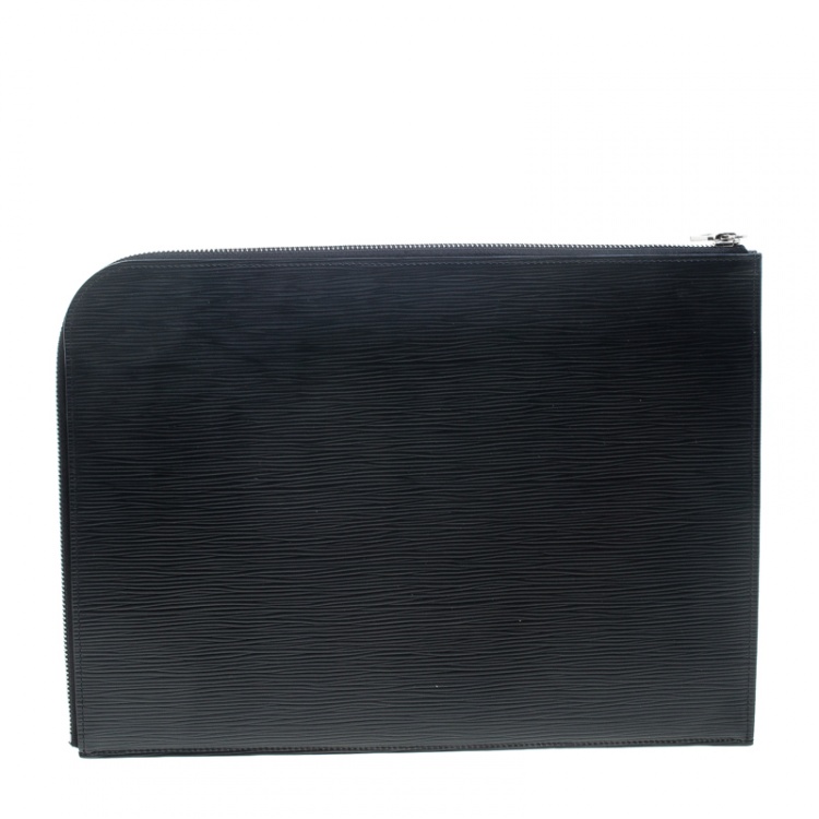 Pre Owned Louis Vuitton Black Epi Leather Poche Documents Portfolio Case