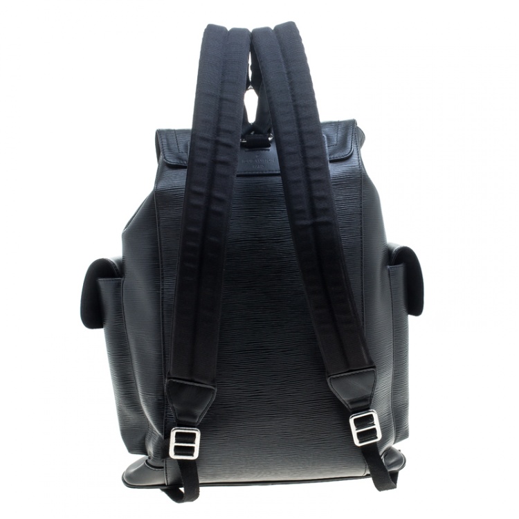 Pre Owned Louis Vuitton Black Epi Leather Christopher PM Backpack