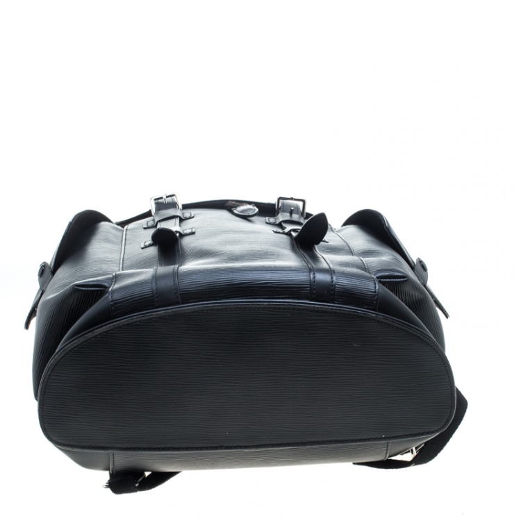 Pre Owned Louis Vuitton Black Epi Leather Christopher PM Backpack