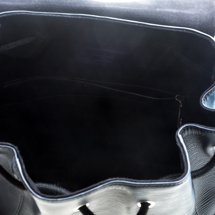 Pre Owned Louis Vuitton Black Epi Leather Christopher PM Backpack