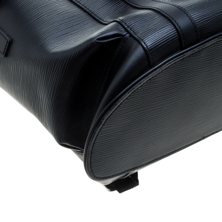 Pre Owned Louis Vuitton Black Epi Leather Christopher PM Backpack