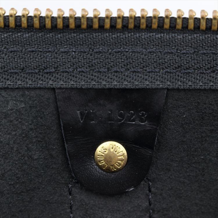 Pre Owned Louis Vuitton Noir Epi Leather Keepall 50 Bag