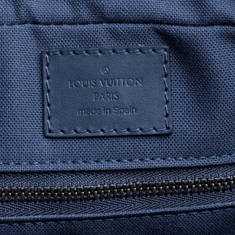 Pre Owned Louis Vuitton Blue Damier Infini Leather Porte Documents Voyage Briefcase