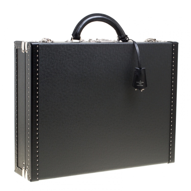 Pre Owned Louis Vuitton Black Taiga Leather President Briefcase