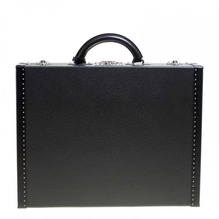 Pre Owned Louis Vuitton Black Taiga Leather President Briefcase