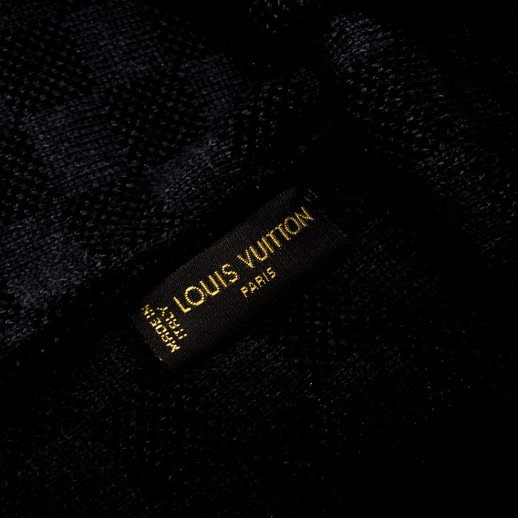 Pre Owned Louis Vuitton Graphite Damier Petite Wool Beanie