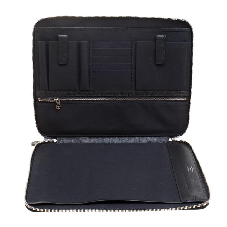 Pre Owned Louis Vuitton Ardoise Taiga Leather Vladimir Business Portfolio