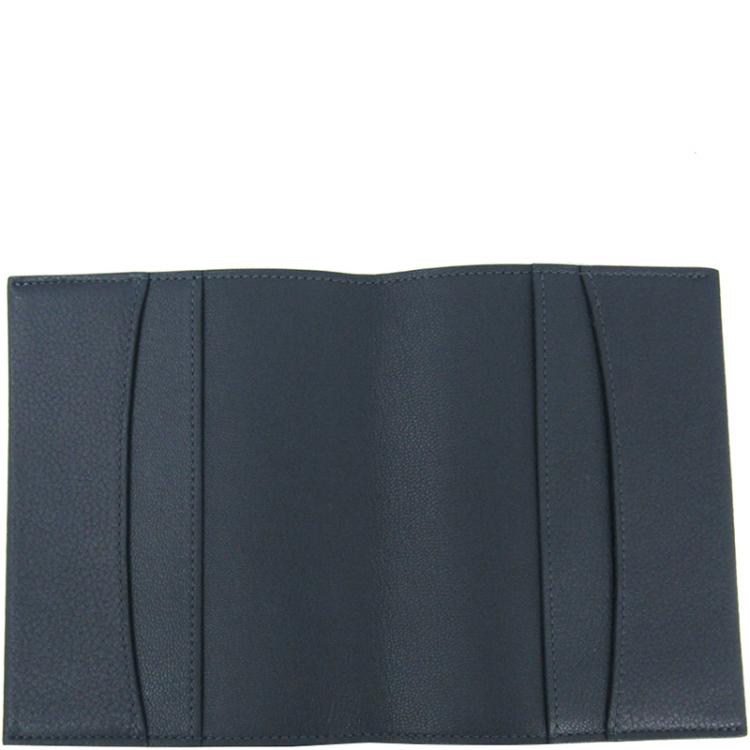 Pre Owned Louis Vuitton Bleu Marine Calf Leather Agenda Cover