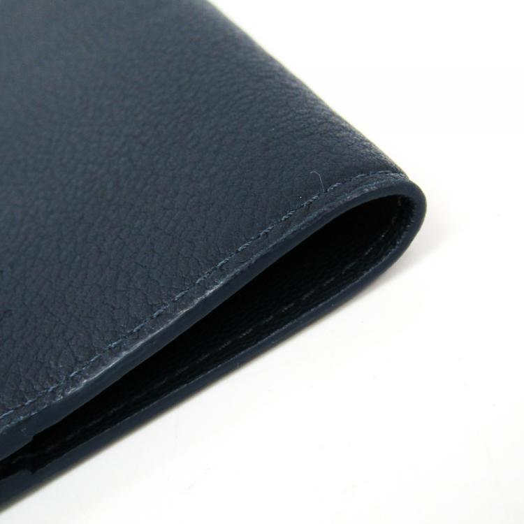 Pre Owned Louis Vuitton Bleu Marine Calf Leather Agenda Cover