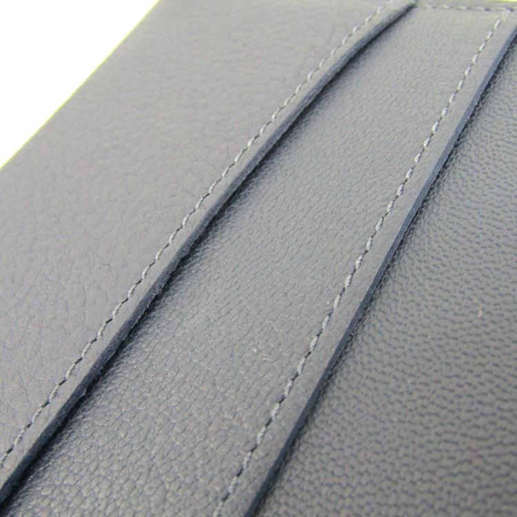 Pre Owned Louis Vuitton Bleu Marine Calf Leather Agenda Cover
