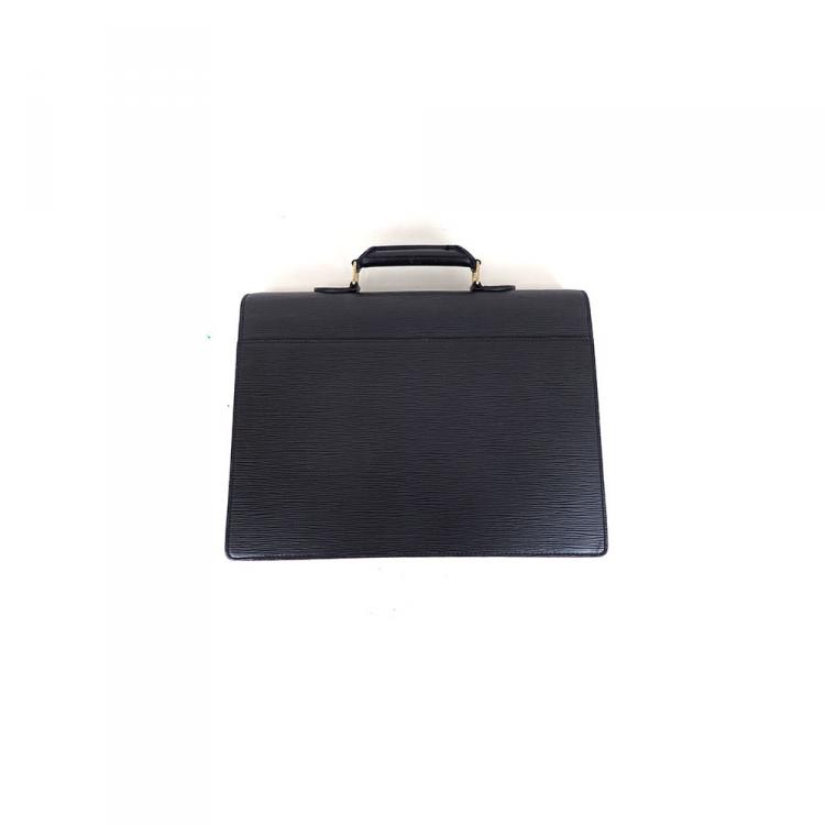 Pre Owned Louis Vuitton Noir Epi Leather Serviette Conseiller Briefcase