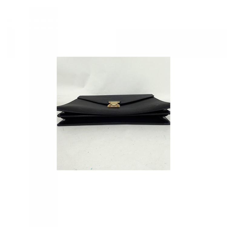 Pre Owned Louis Vuitton Noir Epi Leather Serviette Conseiller Briefcase