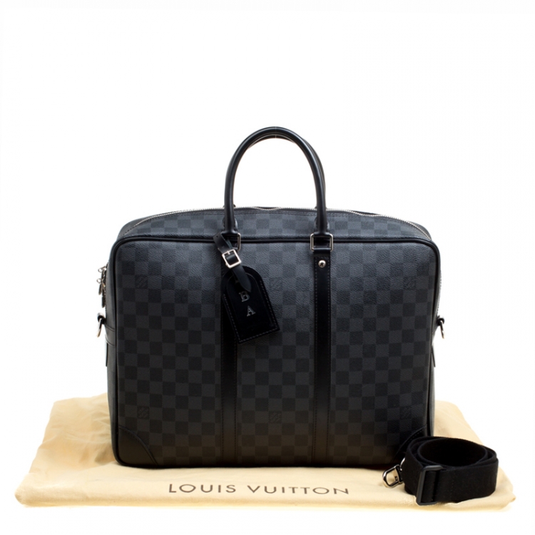 Pre Owned Louis Vuitton Damier Graphite Canvas Porte Documnets Voyage GM Bag