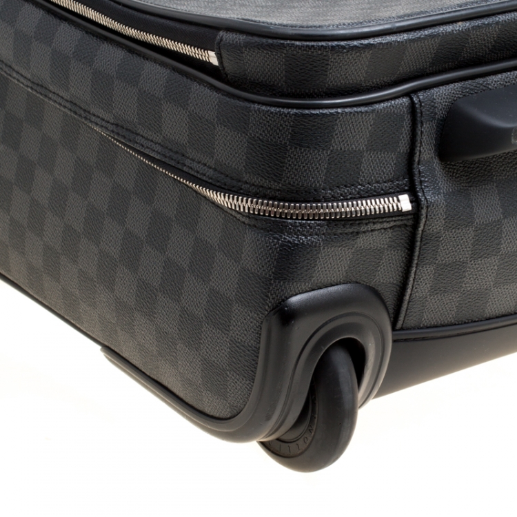Louis Vuitton PILOT CASE in Damier Graphite Men's Carryon Suitcase Luggage  