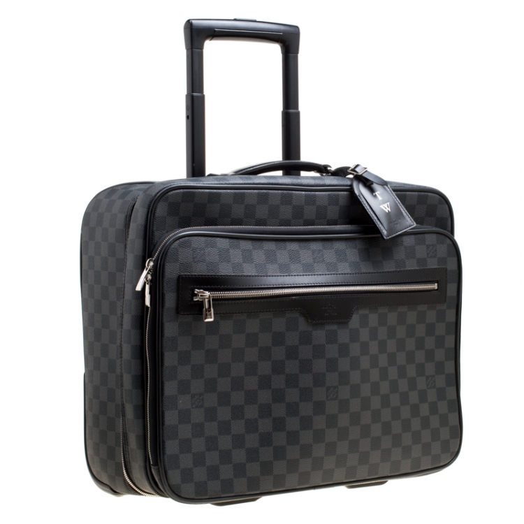 Pre Owned Louis Vuitton Damier Graphite Canvas Pilot Case Luggage