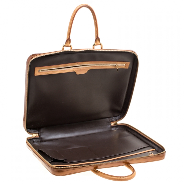 Pre Owned Louis Vuitton Bronze Monogram Vernis Vandam Briefcase