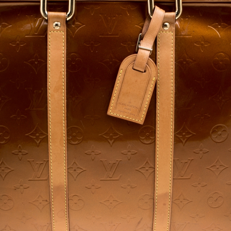 Pre Owned Louis Vuitton Bronze Monogram Vernis Vandam Briefcase