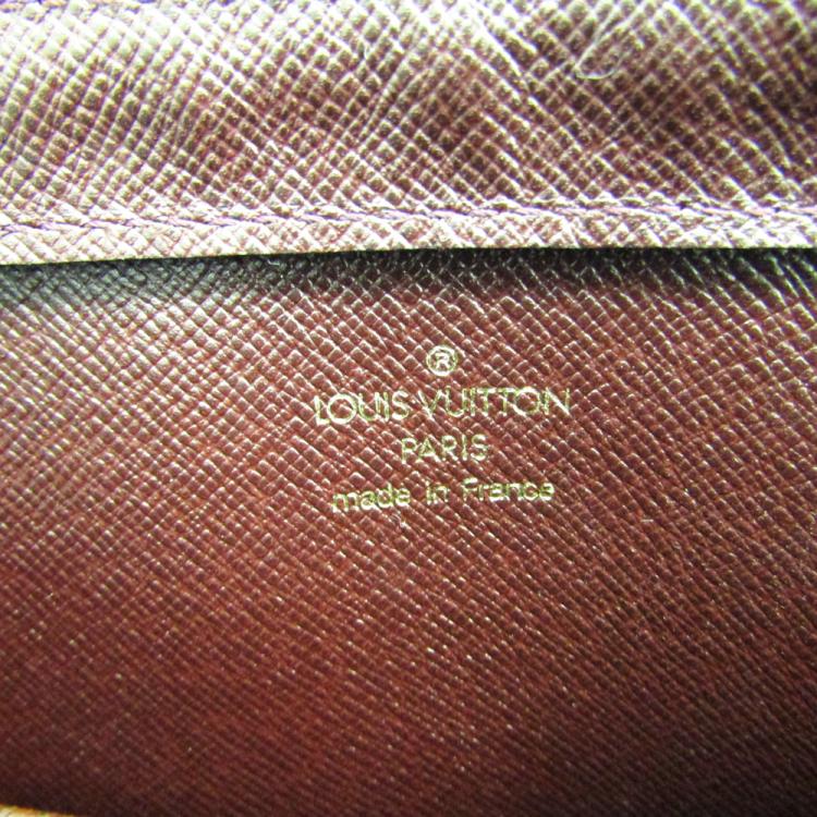 Pre Owned Louis Vuitton Burgundy Taiga Leather Pochette Baikal Clutch Bag