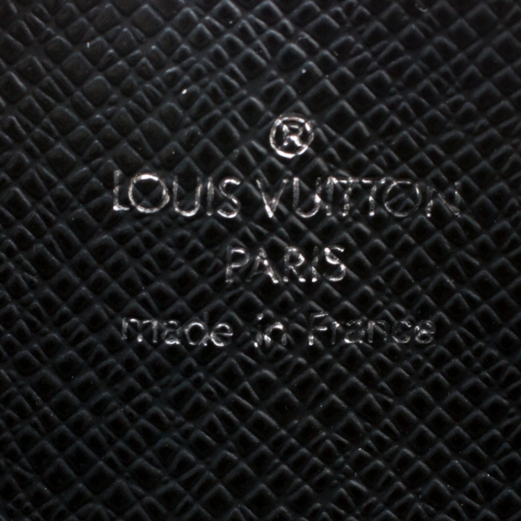 Pre Owned Louis Vuitton Black Taiga Leather Lozan Briefcase