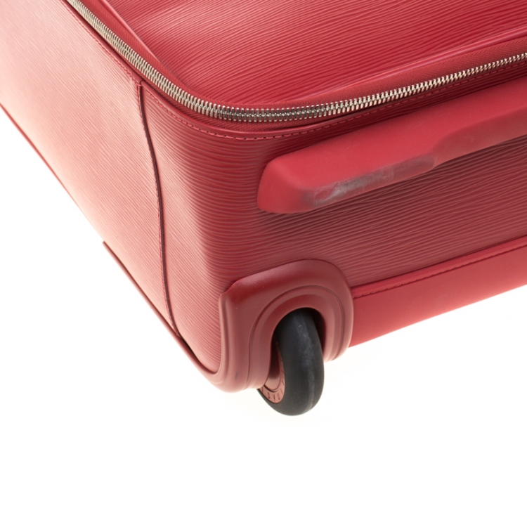 Pre Owned Louis Vuitton Red Epi Leather Pegase 45 Business Luggage