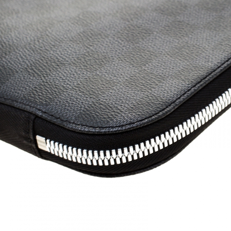 Pre Owned Louis Vuitton Damier Graphite Canvas Horizon Laptop Sleeve