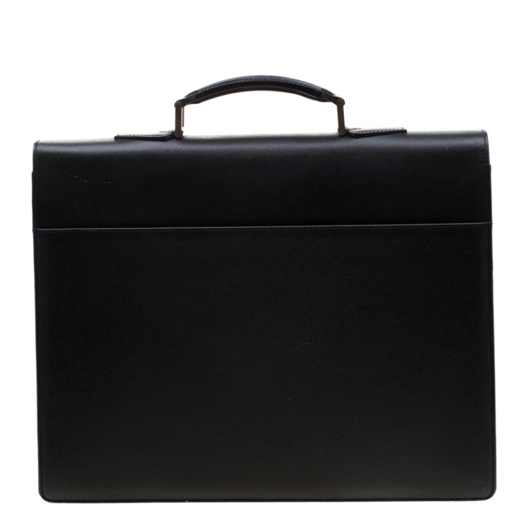 Pre Owned Louis Vuitton Black Taiga Leather Robusto 1 Compartment Briefcase