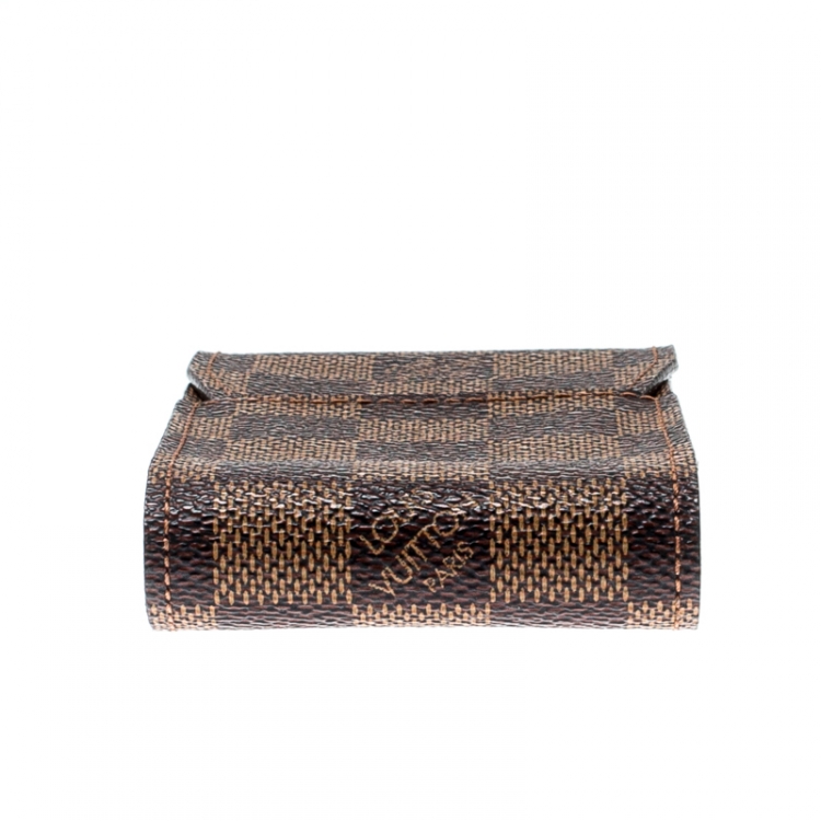 Pre Owned Louis Vuitton Damier Ebene Canvas Cigarette Case