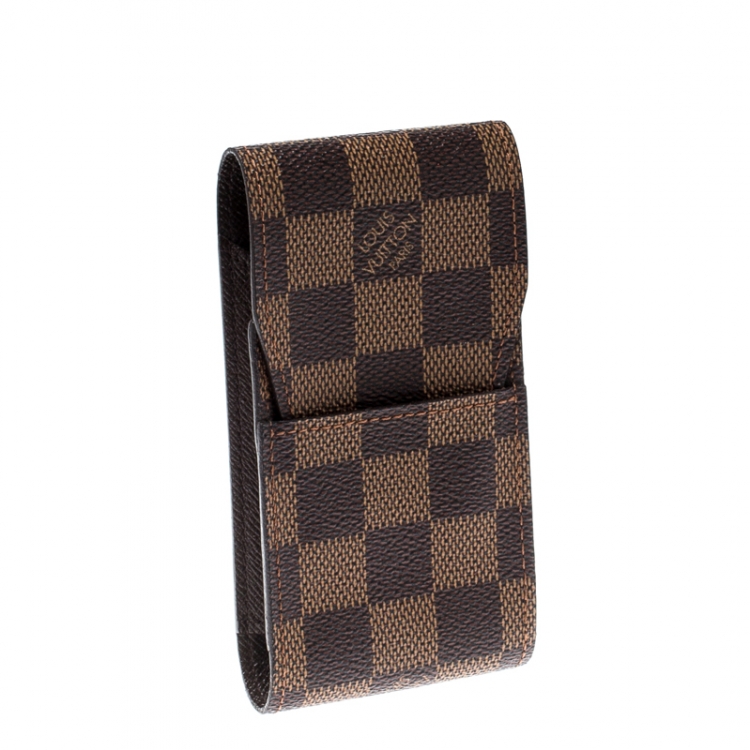 Pre Owned Louis Vuitton Damier Ebene Canvas Cigarette Case