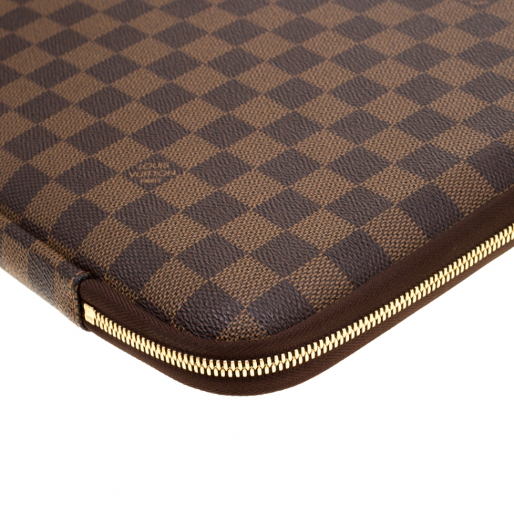 Pre Owned Louis Vuitton Damier Ebene Canvas Horizon Laptop Sleeve