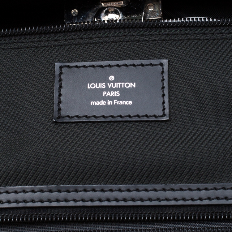 Pre Owned Louis Vuitton Black/Green Taiga Leather and Nylon Gibeciere Garment Bag
