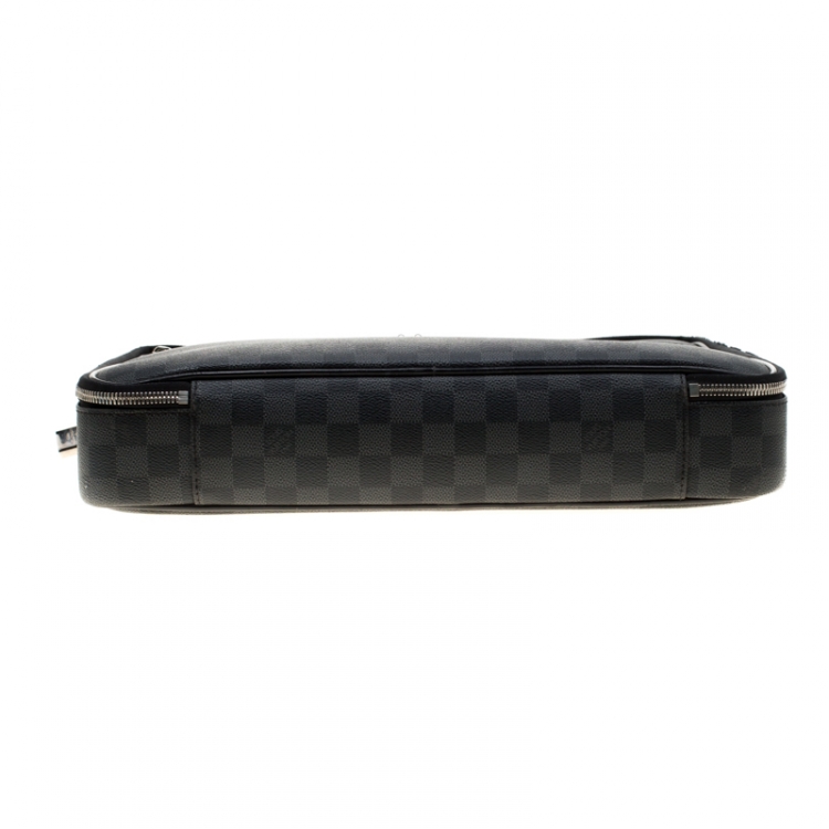 Pre Owned Louis Vuitton Damier Graphite Canvas Steeve Briefcase Bag