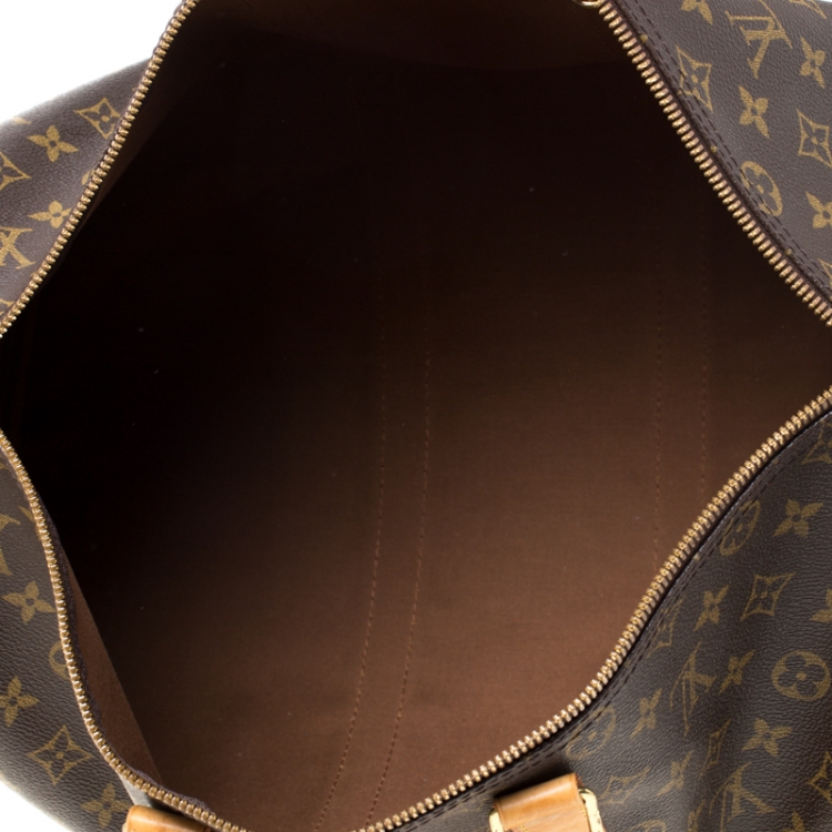 Pre Owned Louis Vuitton Monogram Canvas Keepall Bandouliere 45 Bag