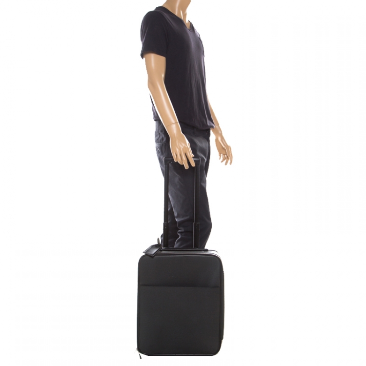 Louis Vuitton Pegas 45 Taiga Travel Carry Bag Suite Case Garment Leather  Black