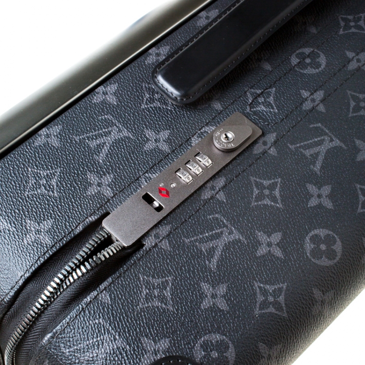 Pre Owned Louis Vuitton Monogram Eclipse Horizon 55 Suitcase