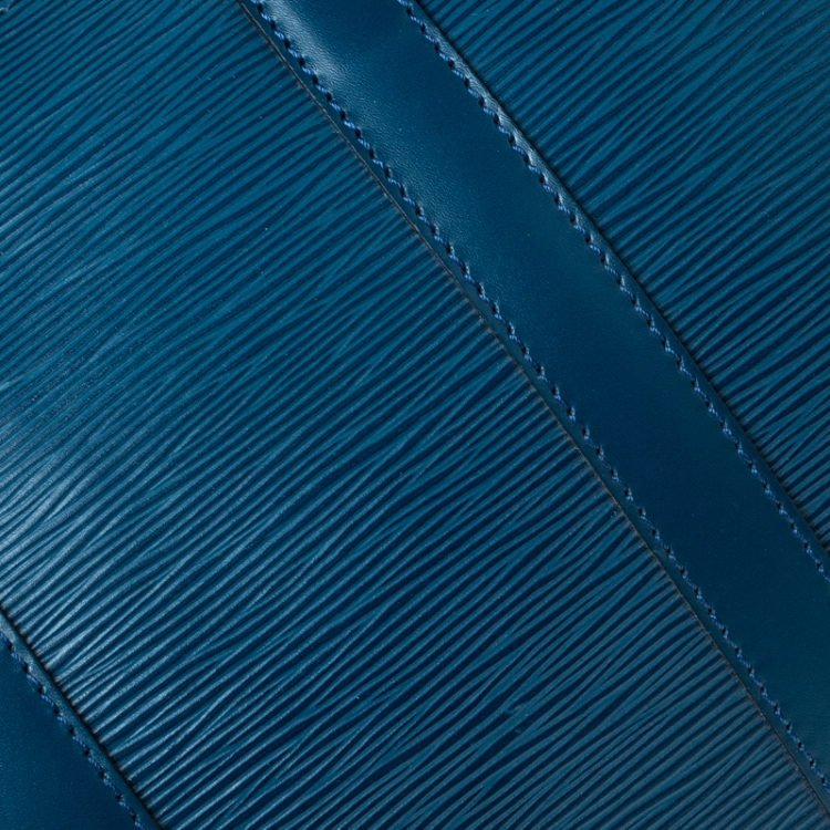 Pre Owned Louis Vuitton Toledo Blue Epi Leather Keepall 45 Bag