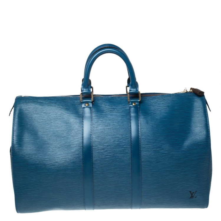 Louis Vuitton - Keepall Bandoulière 50 Bag - Leather - Navy - Men - Luxury